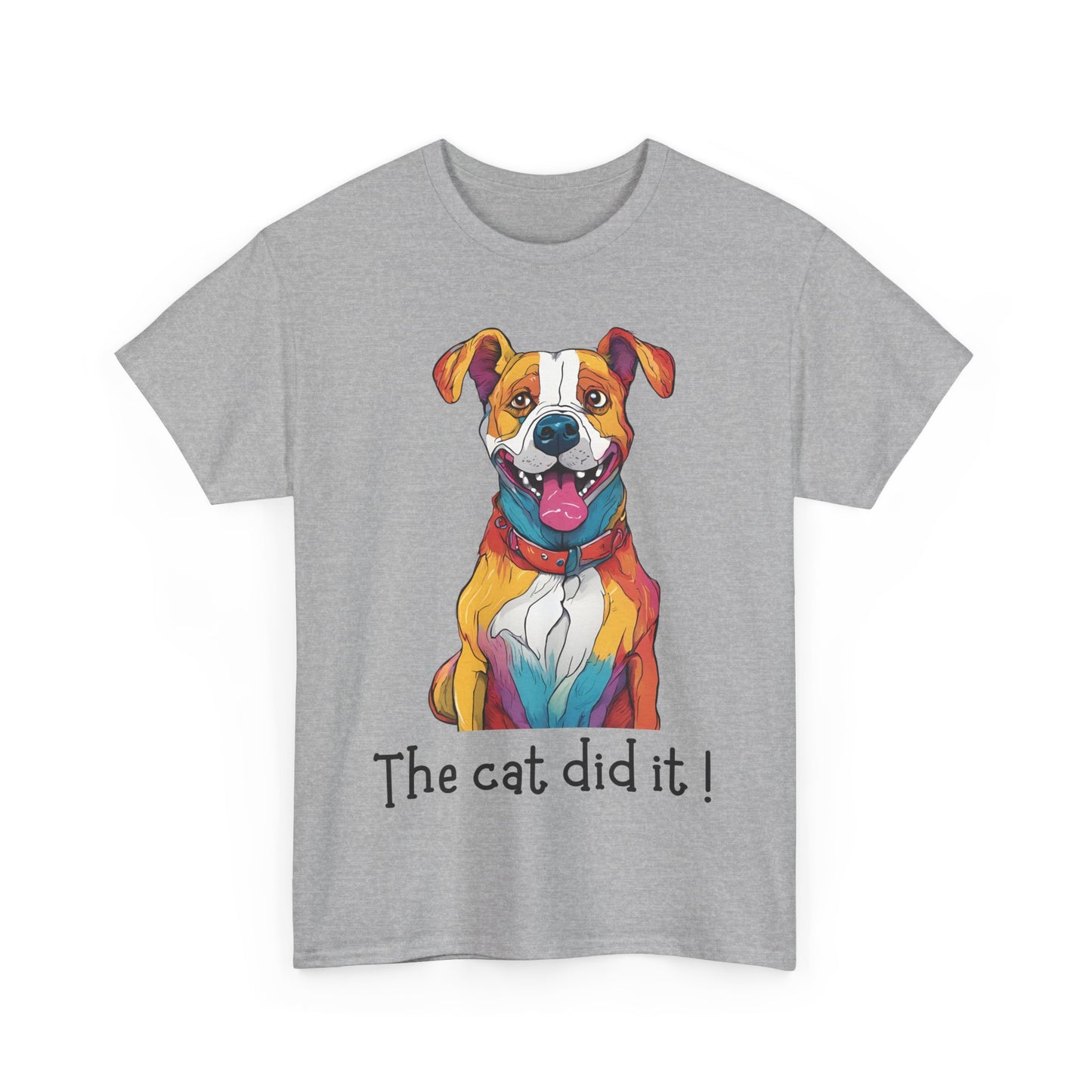 The cat did it! Unisex Heavy Cotton Tee