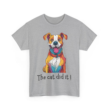 The cat did it! Unisex Heavy Cotton Tee