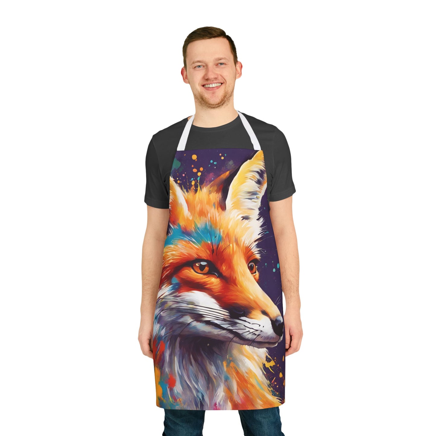 Multicolored Fox Adult Apron (AOP)