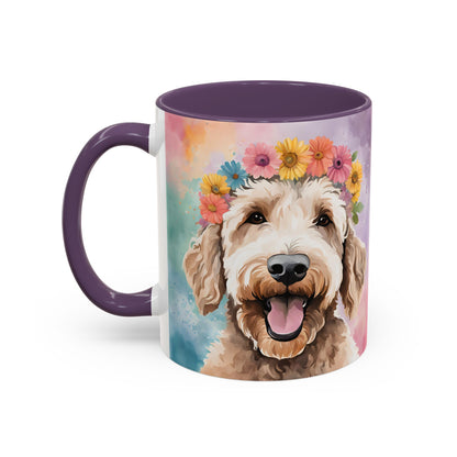 Labradoodle 02 Accent Coffee Mug - Dog Lover Gift