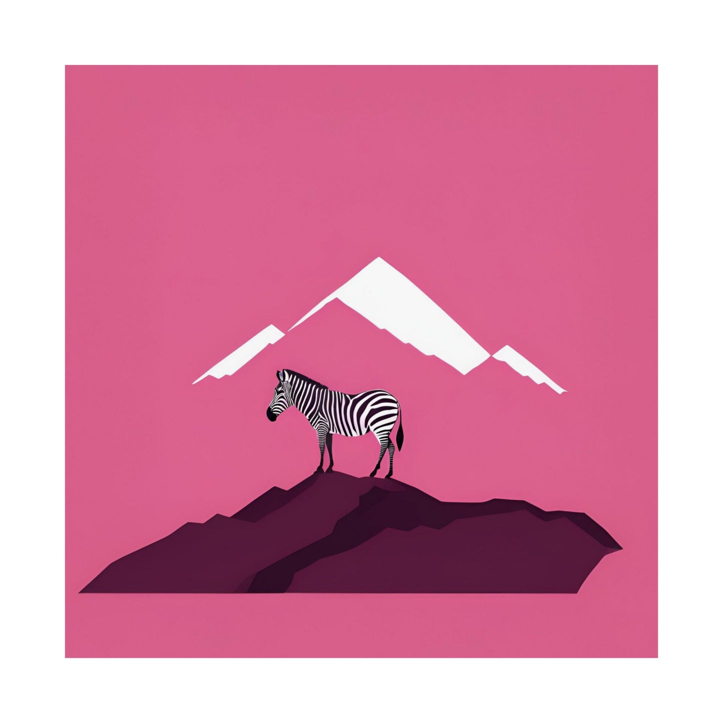 Lone Collection Zebra 8 Matte Square Posters