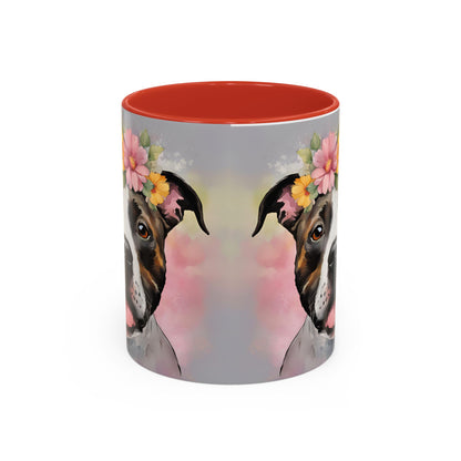 Staffordshire Bull Terrier 01 Accent Coffee Mug - Dog Lover Gift