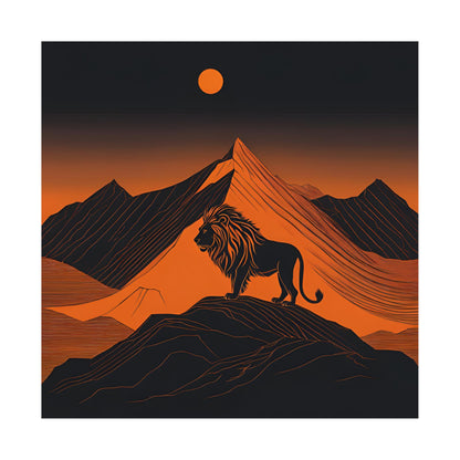 Lone Collection Lion 6 Matte Square Posters
