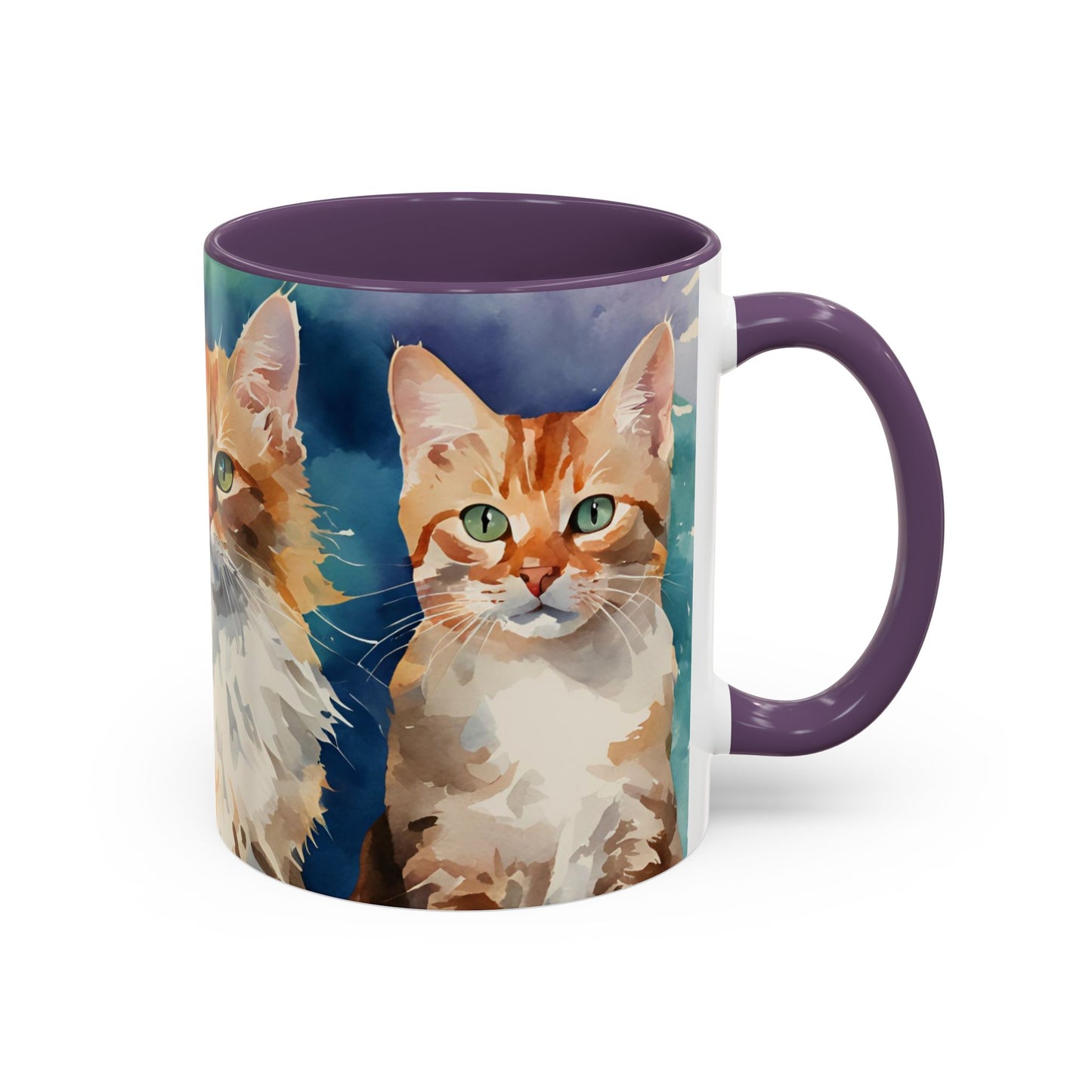 Multicoloured Kitties 8 Accent Mug 11oz