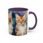 Multicoloured Kitties 8 Accent Mug 11oz