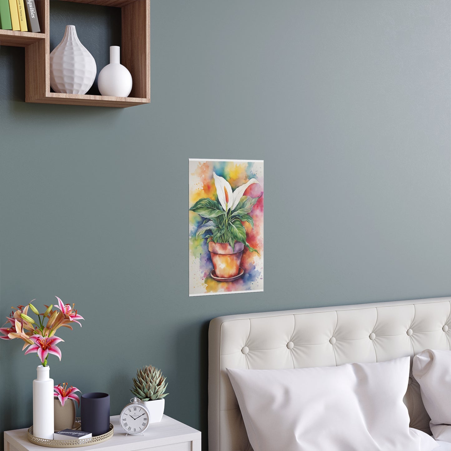 Multicolored Pot Plant 17 Indoor and Outdoor Silk Poster