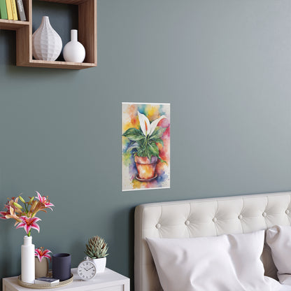 Multicolored Pot Plant 17 Indoor and Outdoor Silk Poster