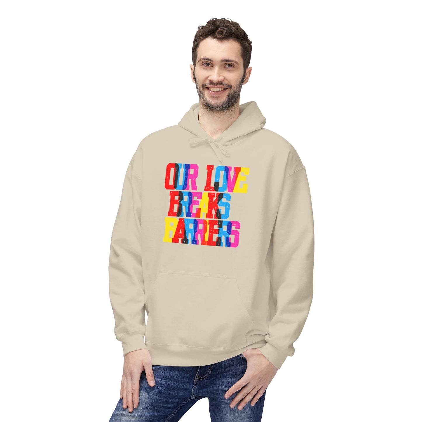 Our Live Breaks Barriers Unisex Valentines Hoodie