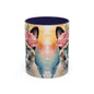 Floral Siamese Cat 02 Accent Coffee Mug - 11oz Perfect for Cat Lovers & Gifts