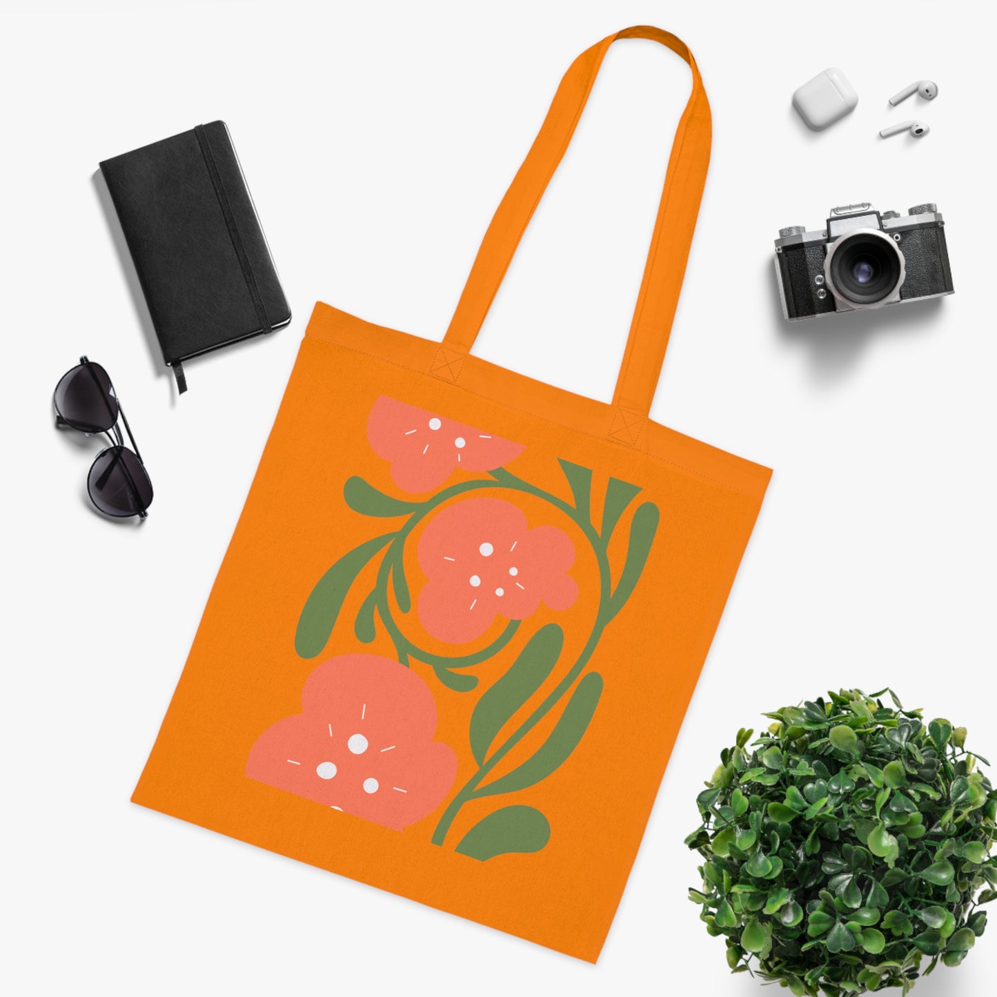 Abstract flowers 06 Cotton Tote