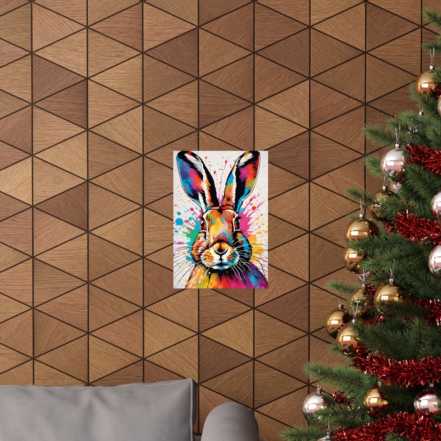 Multicolored Hare 2 Matte Vertical Poster