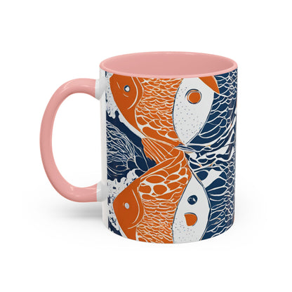 Orange Fish 01 Accent Coffee Mug (11oz)