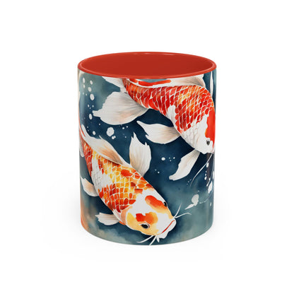 Koi Carp 01 Accent Coffee Mug (11oz)