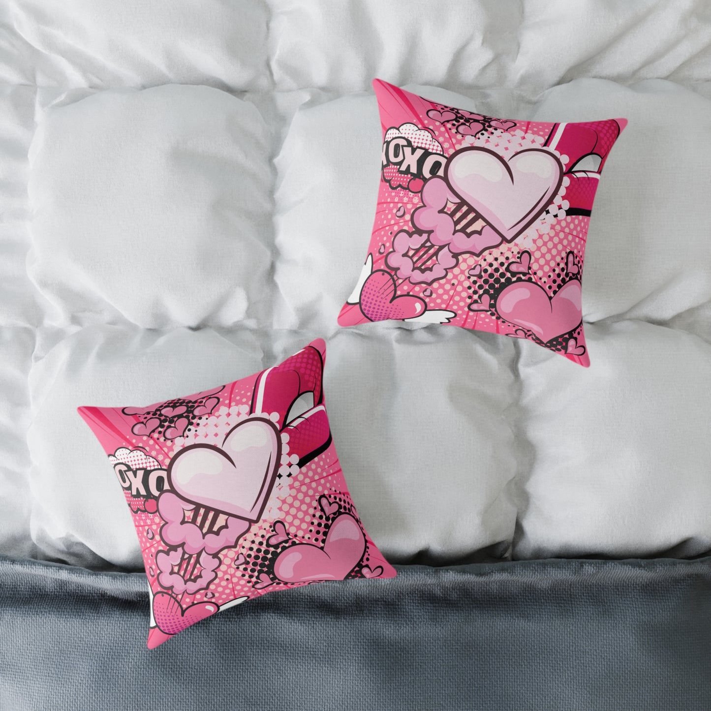 XOXO! Pop Art Poly Pillow