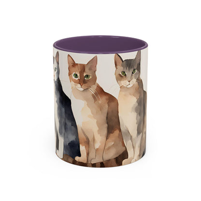 Kitties in a Row 4 Accent Mug 11oz