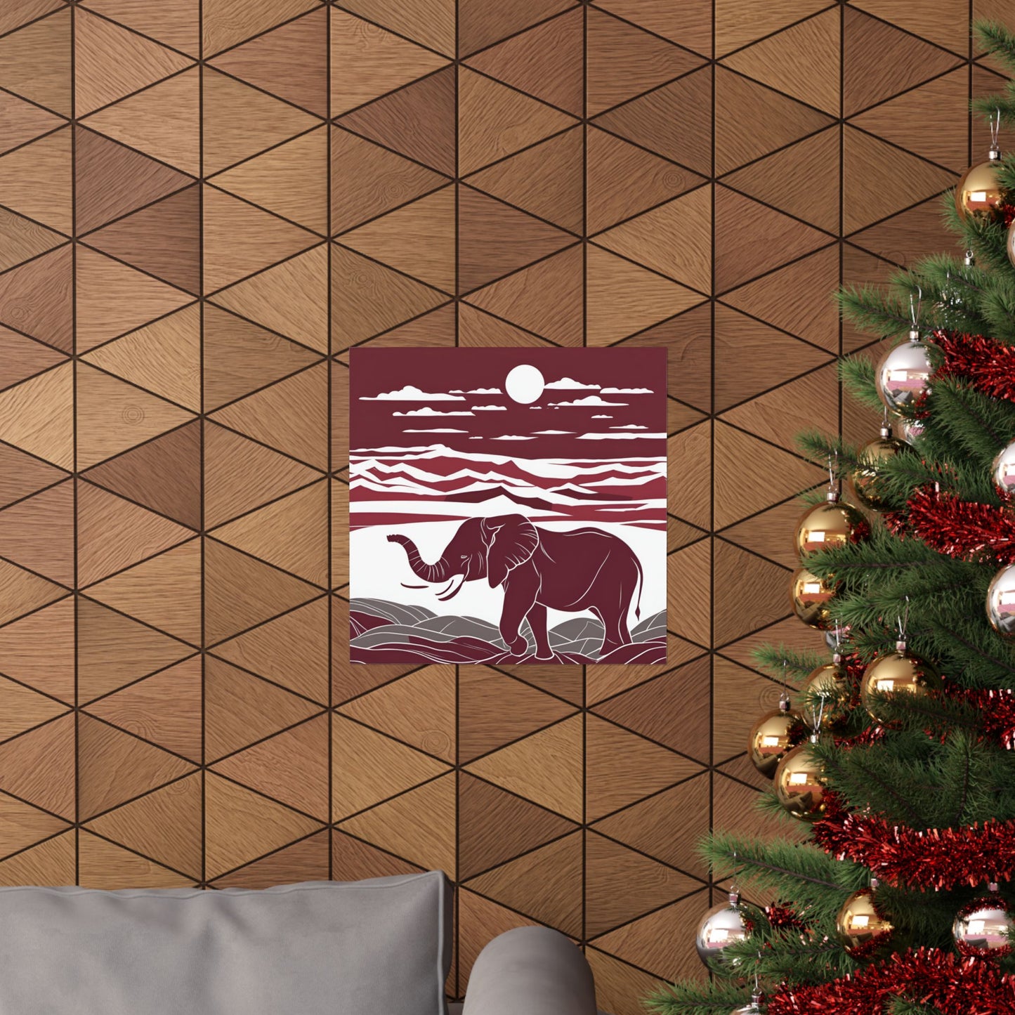 Lone Collection Elephant 10 Matte Square Posters