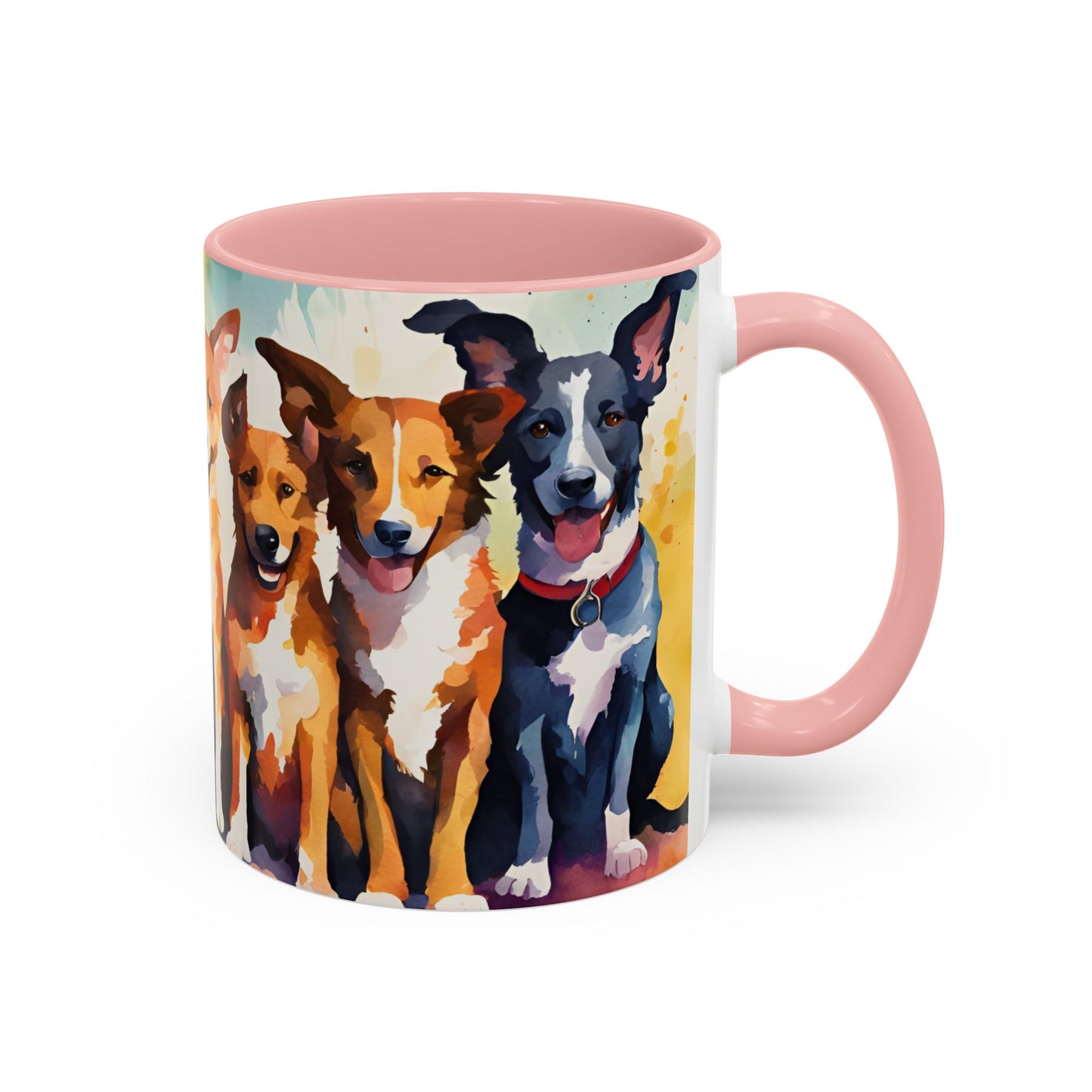Multicoloured Doggies 11 Accent Mug 11oz