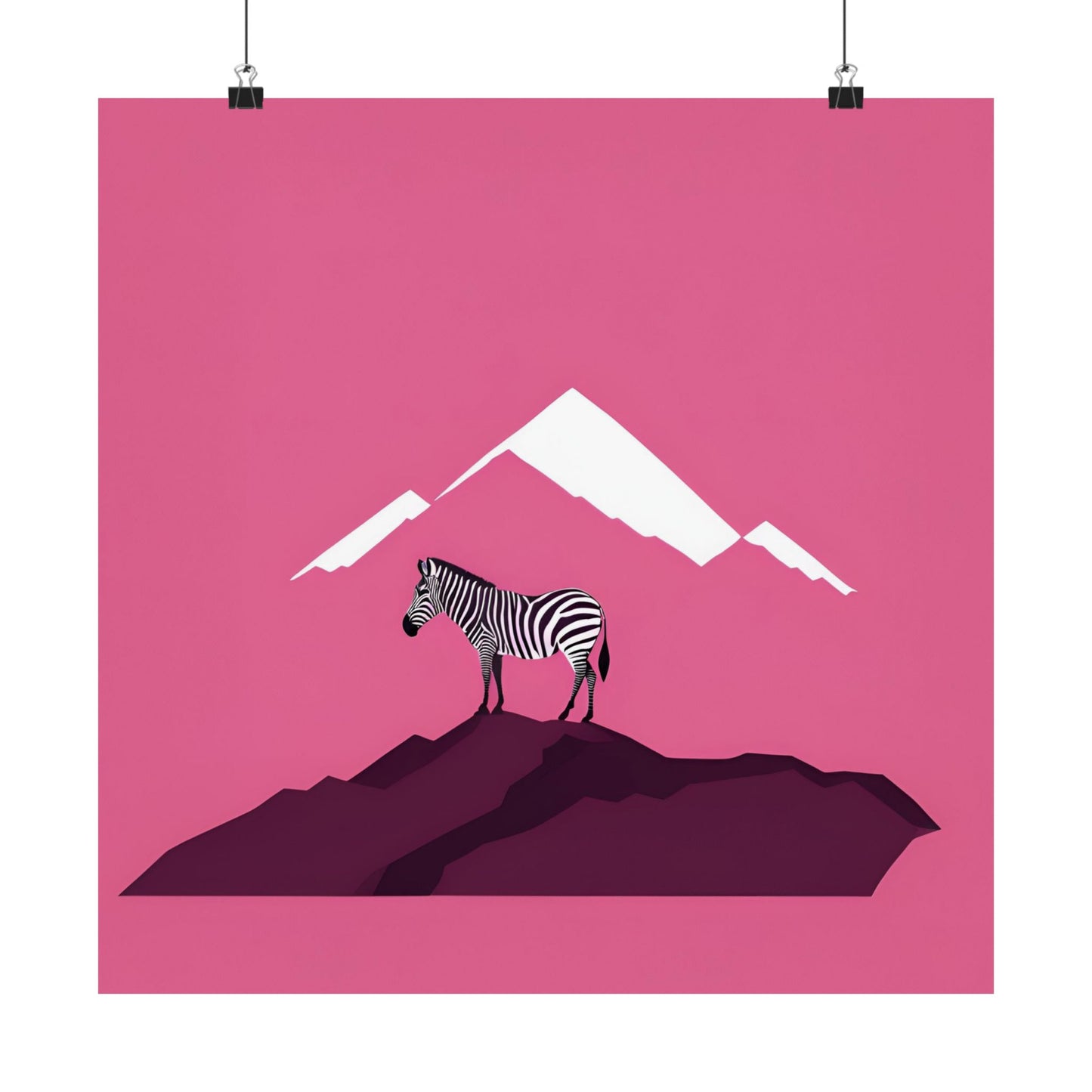 Lone Collection Zebra 8 Matte Square Posters