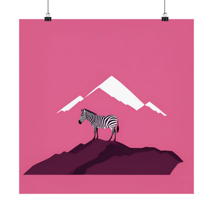 Lone Collection Zebra 8 Matte Square Posters