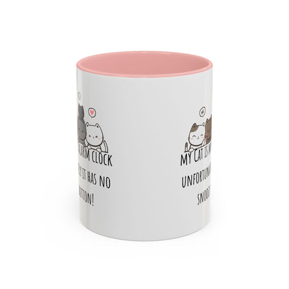 Cat Alarm Accent Coffee Mug (11oz)