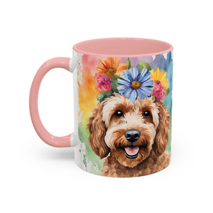 Cockapoo 03 Accent Coffee Mug - Dog Lover Gift