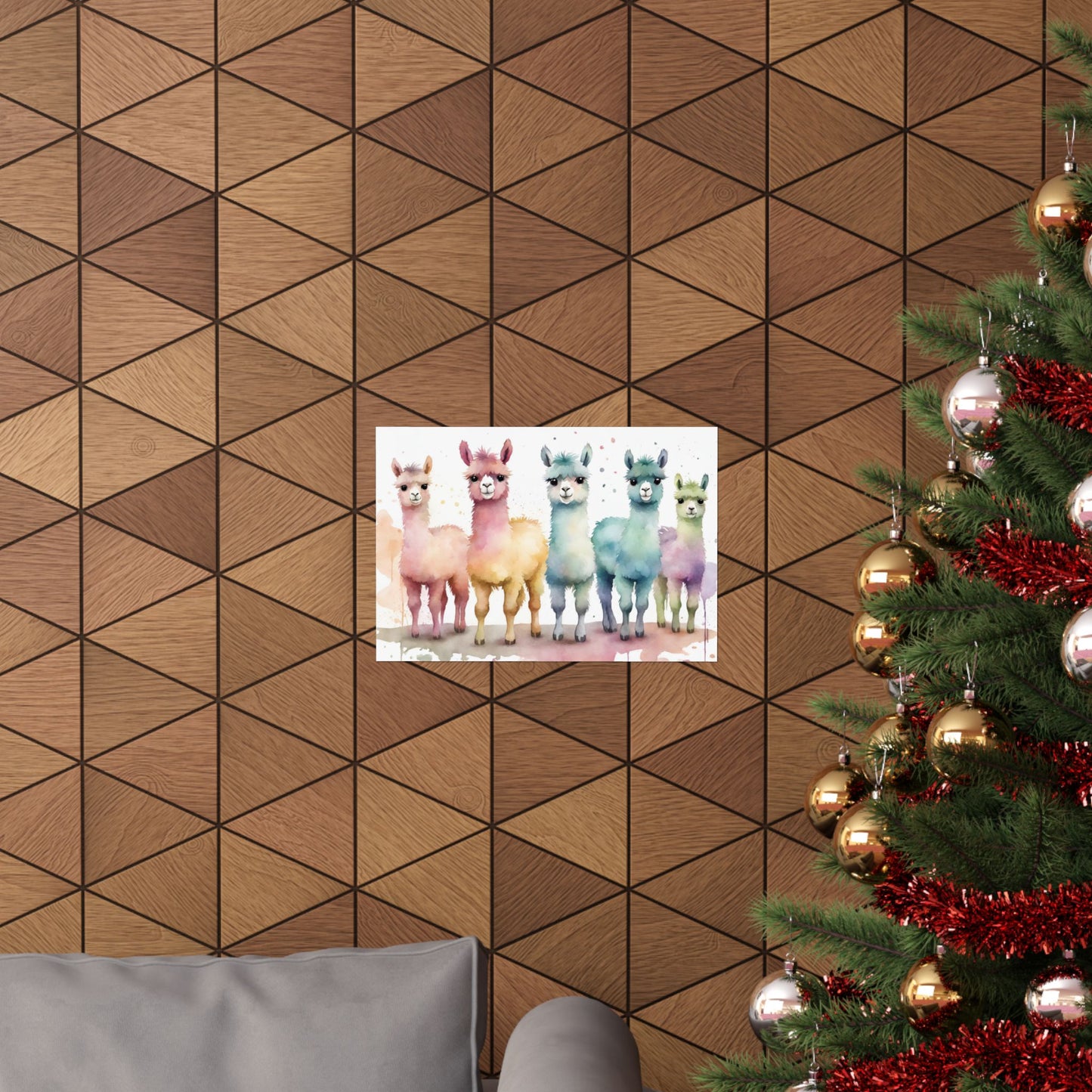 Nursery Llamas 2 Matte Horizontal Posters
