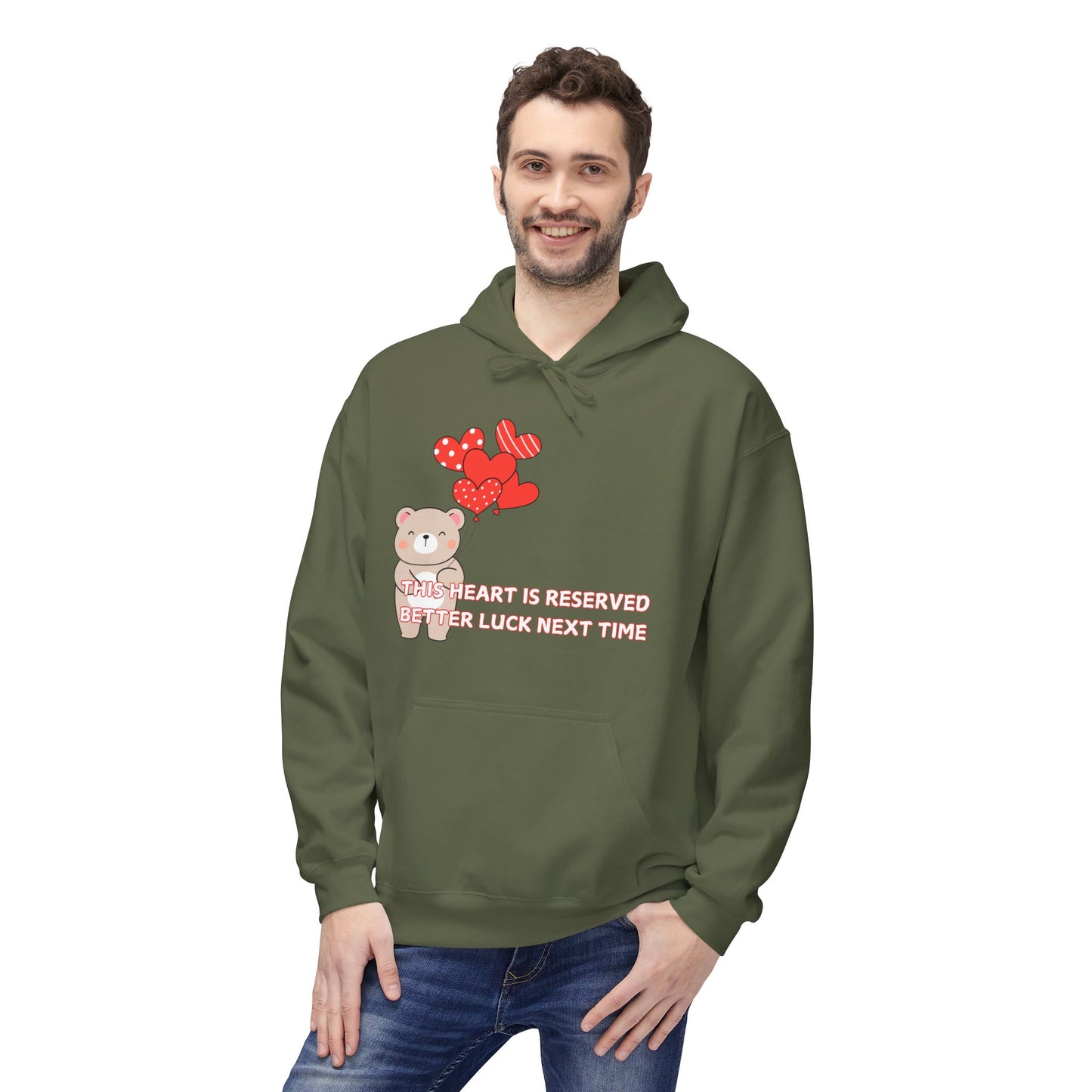 This Heart Is Reserved Better Luck Next Time Mens Valentines Hoodie