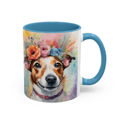 Jack Russell 04 Accent Coffee Mug - Dog Lover Gift