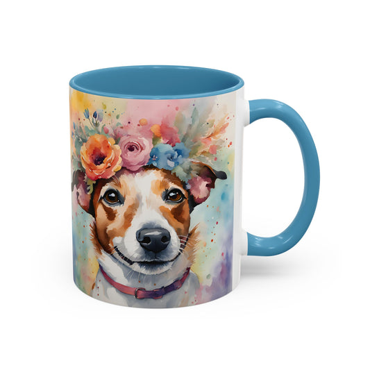 Jack Russell 04 Accent Coffee Mug - Dog Lover Gift