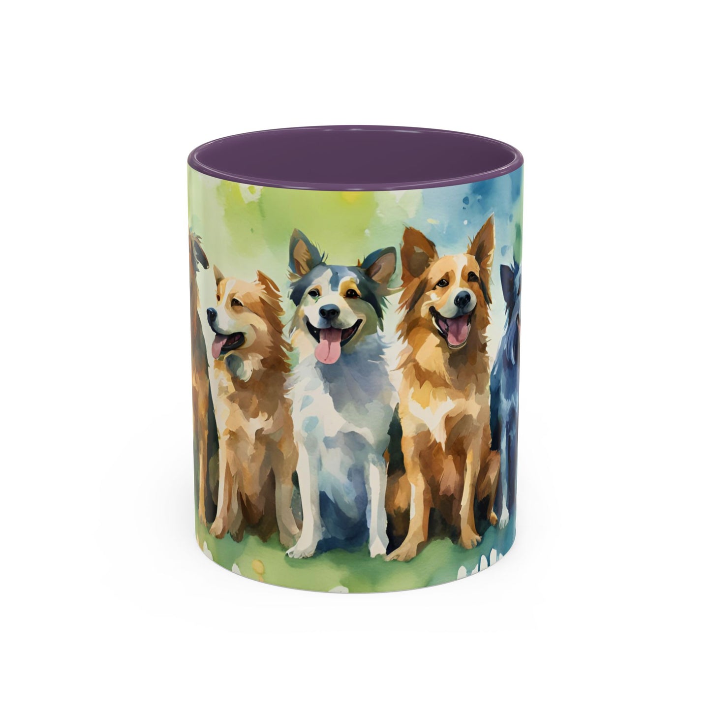 Multicoloured Doggies 10 Accent Mug 11oz