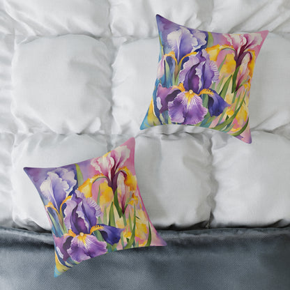 Irises 03 Poly Pillow - Natures Beauty Design