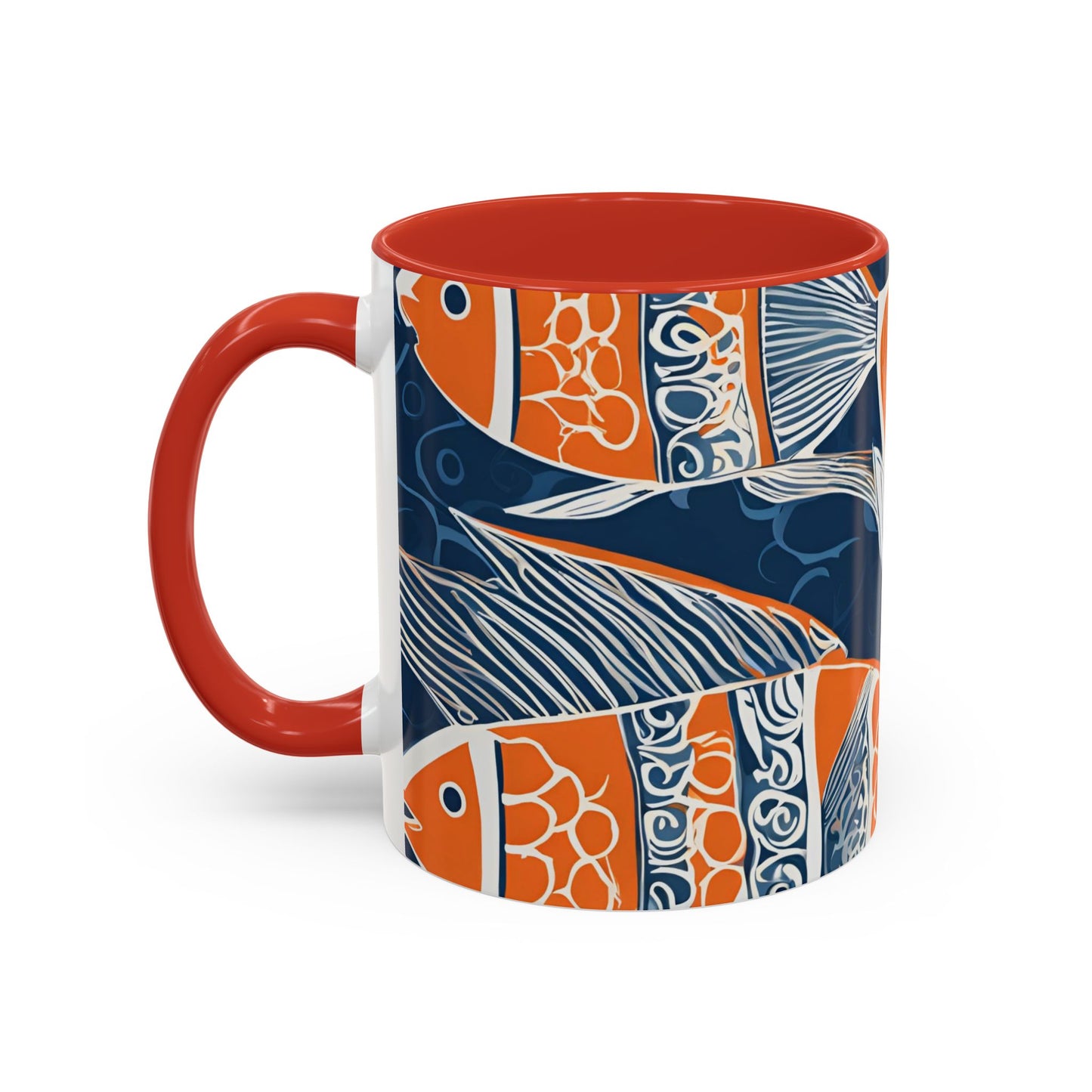 Orange Fish 03 Accent Coffee Mug (11oz)