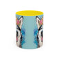 Husky 02 Accent Coffee Mug - Dog Lover Gift