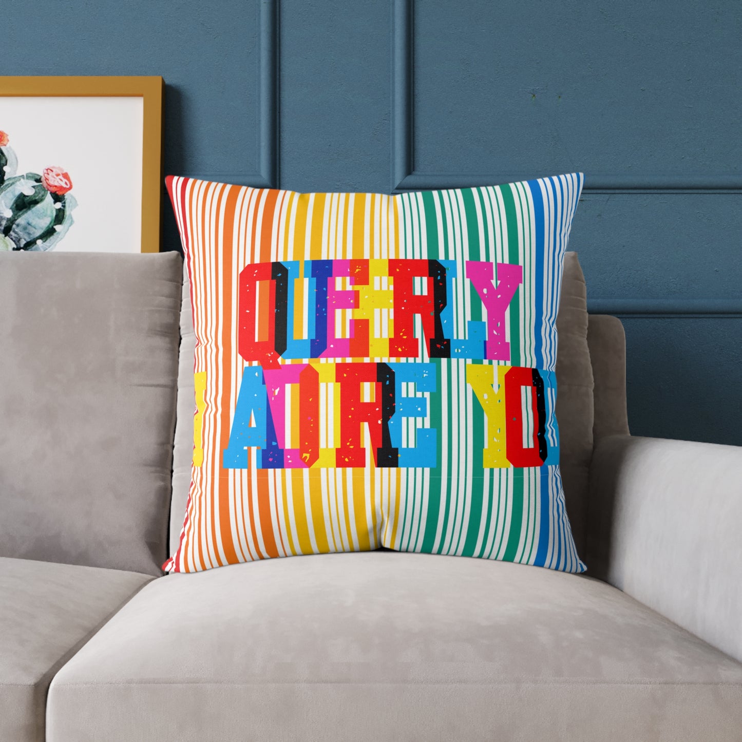 Queerly I Adore You Poly Pillow