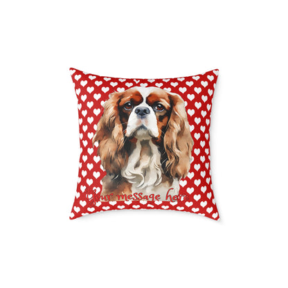 Personalized Valentine Cavalier King Charles Spaniel Poly Cushion/Pillow 5 sizes