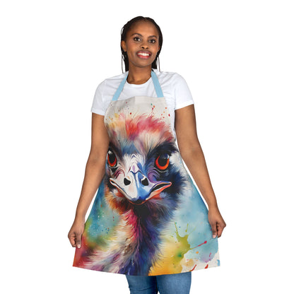 Multicolored Angry Ostrich Adult Apron (AOP)