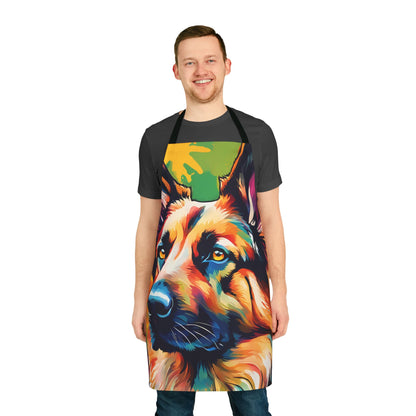 Multicolored German Shepherd Adult Apron (AOP)