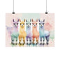 Nursery Llamas 4 Matte Horizontal Posters