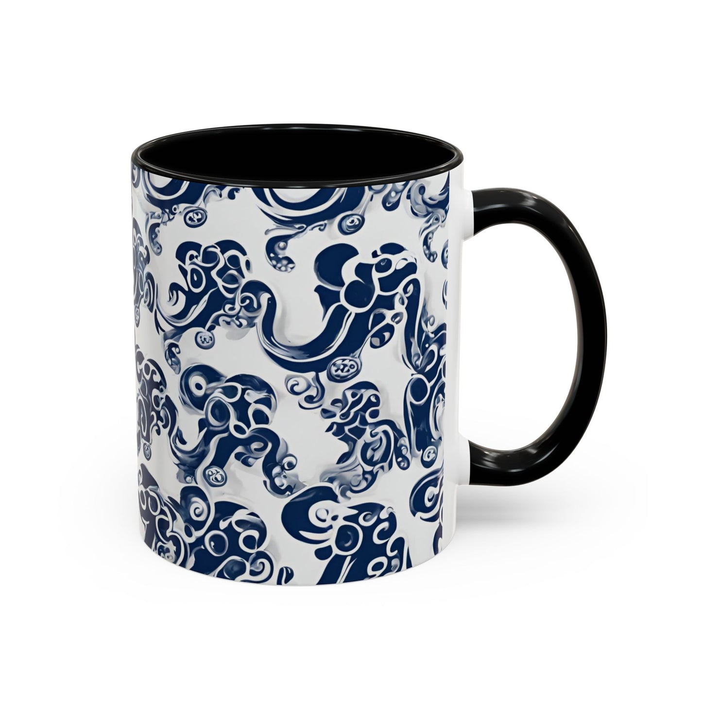 Octopus 2 Accent Coffee Mug (11oz)