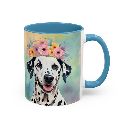 Dalmatian 01 Accent Coffee Mug - Dog Lover Gift