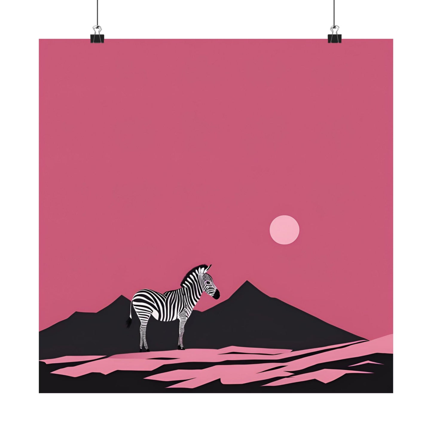 Lone Collection Zebra 16 Matte Square Posters