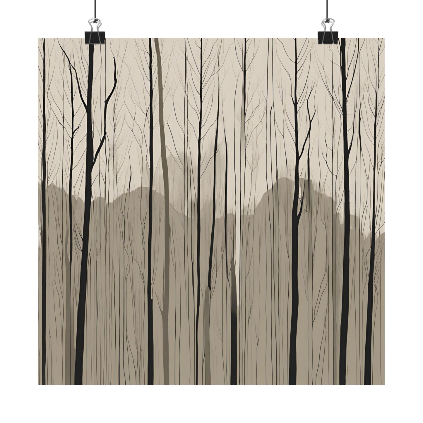 Lonely Forest 28 Matte Square Posters