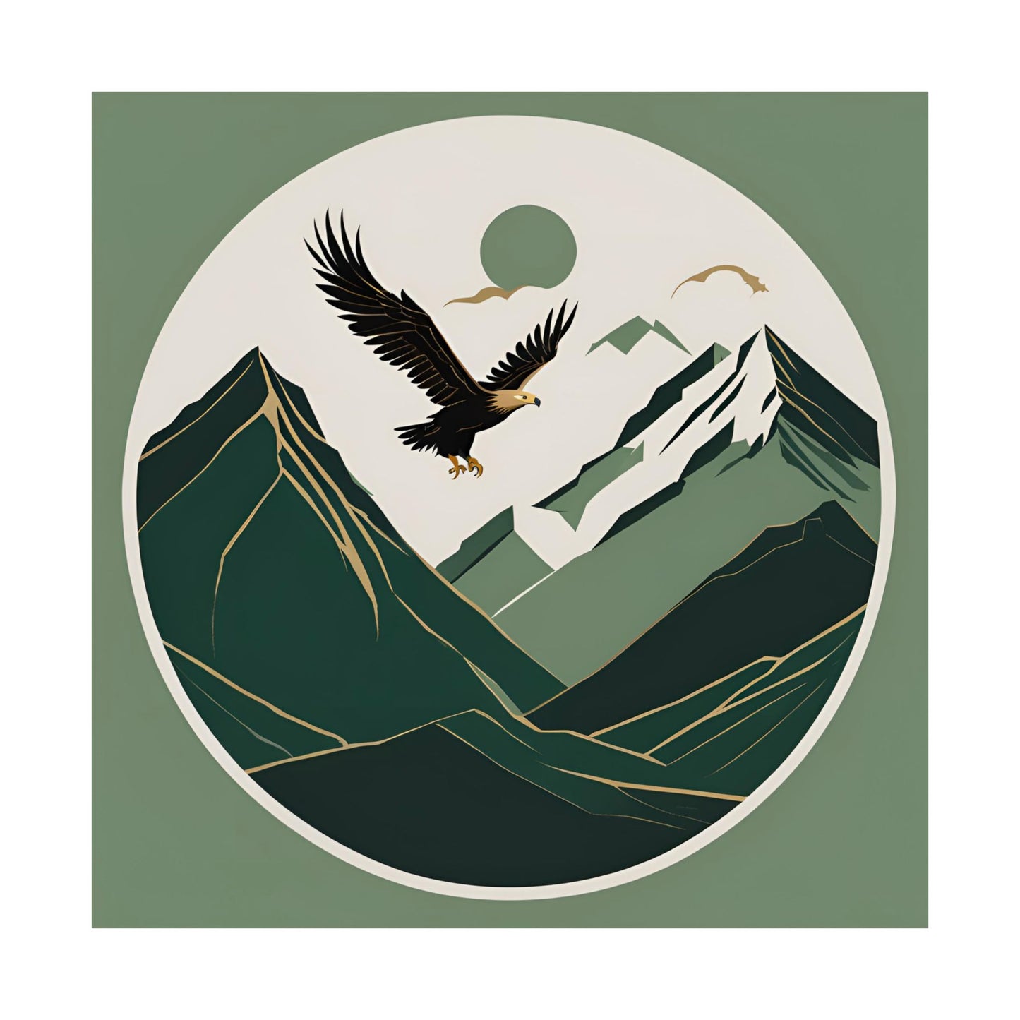 Lone Collection Eagle 9 Matte Square Posters