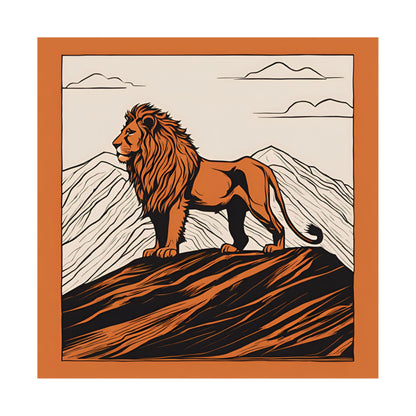 Lone Collection Lion 9 Matte Square Posters