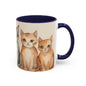 Kitties in a Row 3 Accent Mug 11oz