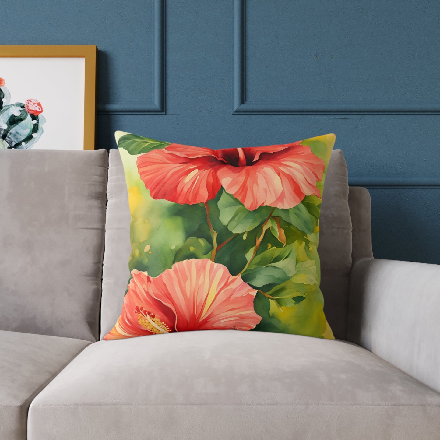 Hibiscus 01 Poly Pillow - Natures Beauty Design