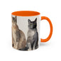 Kitties in a Row 4 Accent Mug 11oz