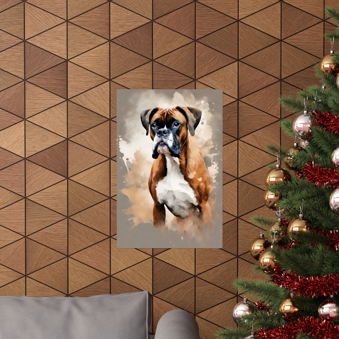 Dogs Boxer 01 Matte Vertical Poster