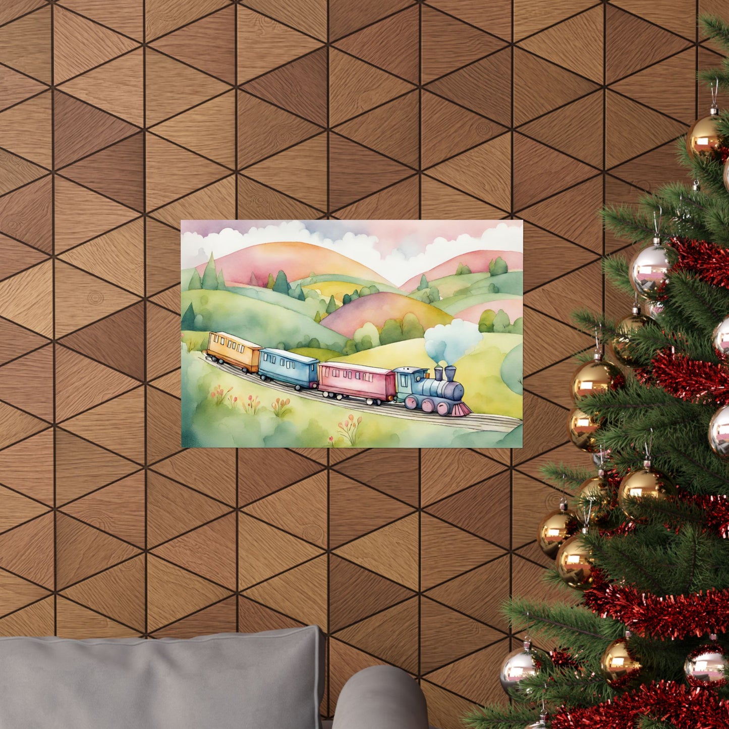 Nursery Choo Choo Train 1 Matte Horizontal Posters