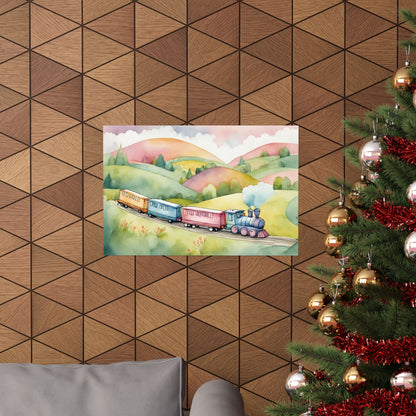 Nursery Choo Choo Train 1 Matte Horizontal Posters